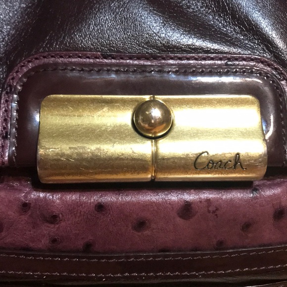 COACH Kristin Spectator Plum Leather Hobo - Picture 8 of 16